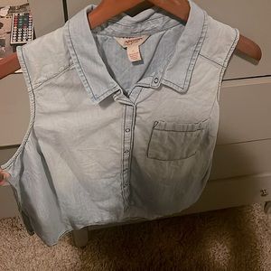Arizona Jeans Sleeveless Denim Shirt